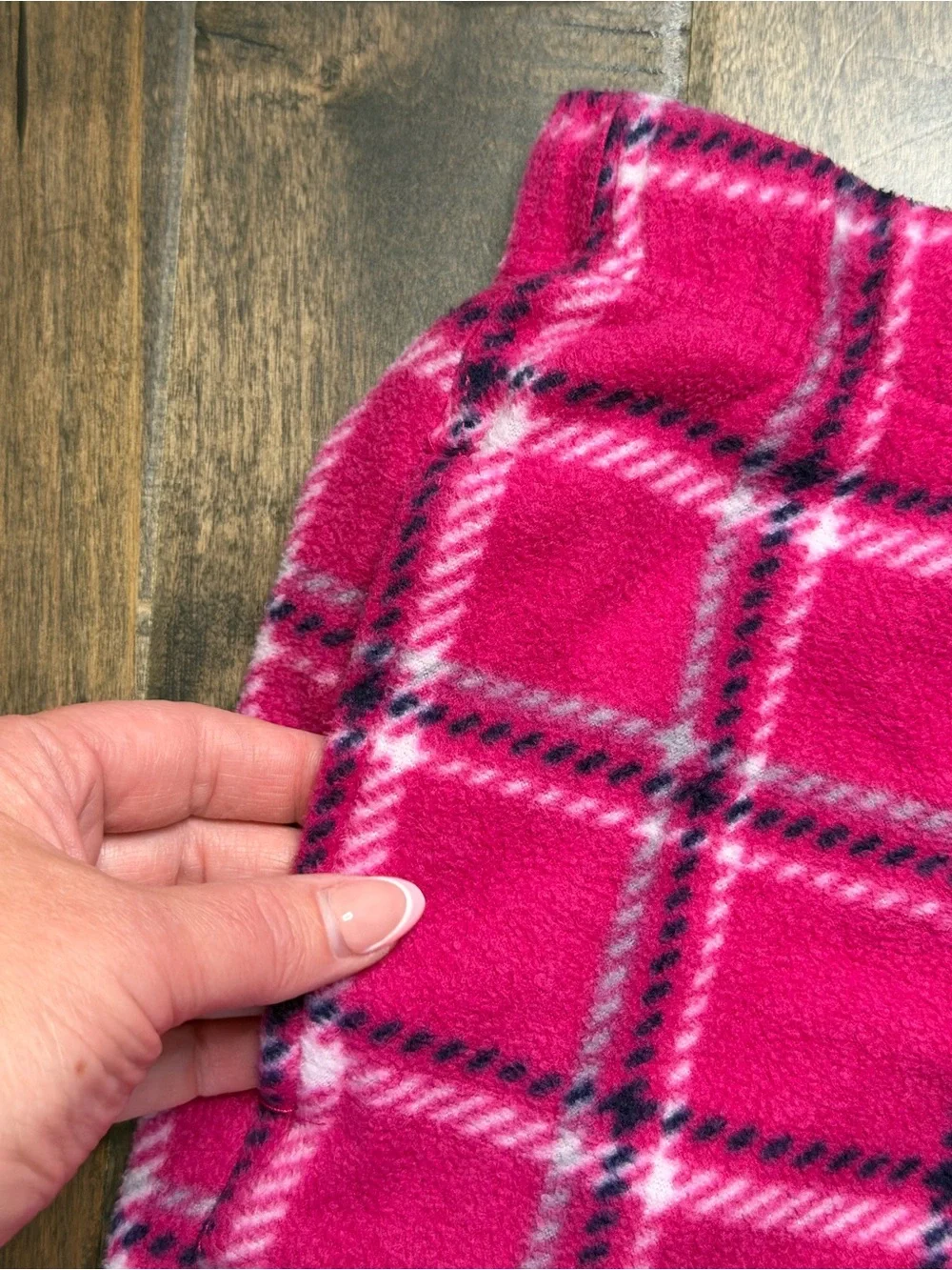 Holiday Time Pink Plaid Fleece Pajama Pants Women’s Cozy Lounge Sleepwear